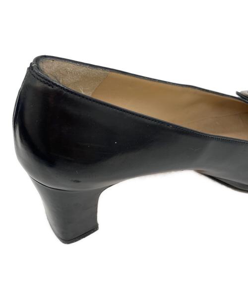 Salvatore Ferragamo（サルヴァトーレ フェラガモ）Salvatore Ferragamo (サルヴァトーレ フェラガモ) ヒールパンプス ブラック サイズ:7の古着・服飾アイテム