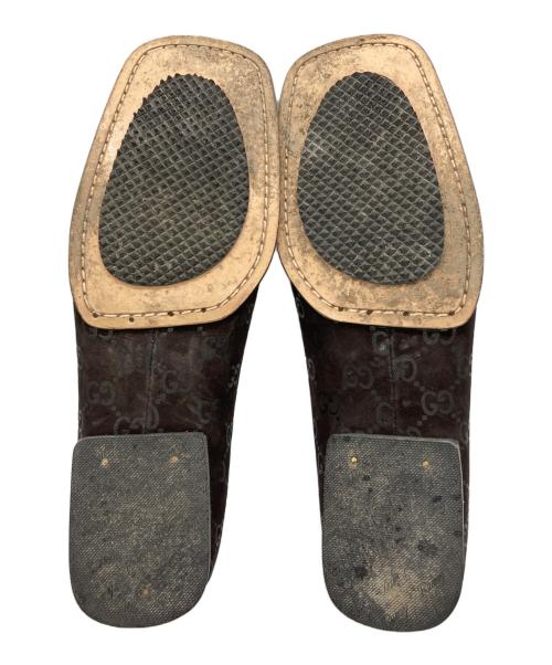 GUCCI（グッチ）GUCCI (グッチ) GGスクエアトゥーパンプス ブラウン サイズ:23.5の古着・服飾アイテム