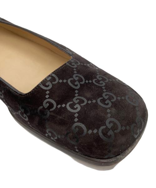 GUCCI（グッチ）GUCCI (グッチ) GGスクエアトゥーパンプス ブラウン サイズ:23.5の古着・服飾アイテム