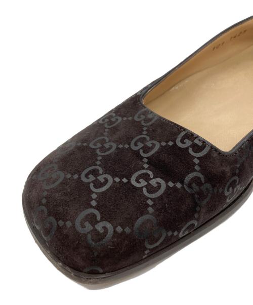 GUCCI（グッチ）GUCCI (グッチ) GGスクエアトゥーパンプス ブラウン サイズ:23.5の古着・服飾アイテム