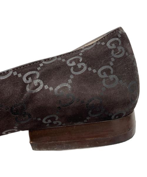 GUCCI（グッチ）GUCCI (グッチ) GGスクエアトゥーパンプス ブラウン サイズ:23.5の古着・服飾アイテム