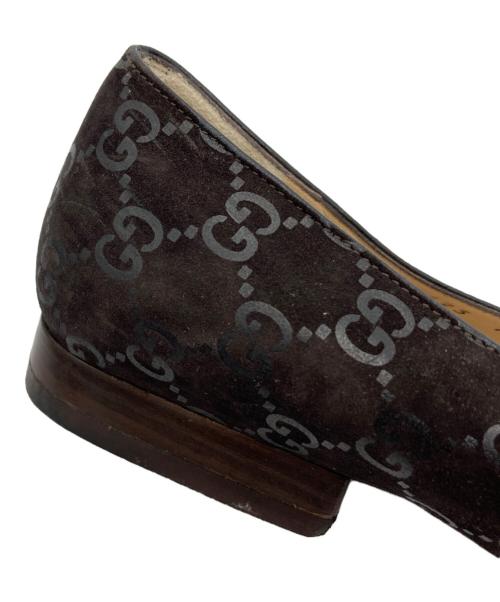 GUCCI（グッチ）GUCCI (グッチ) GGスクエアトゥーパンプス ブラウン サイズ:23.5の古着・服飾アイテム