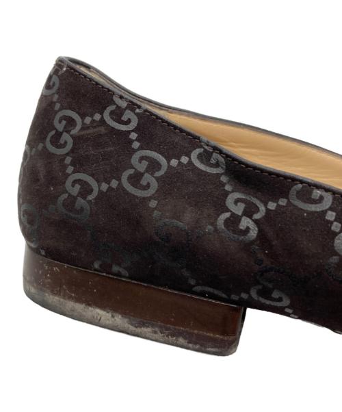 GUCCI（グッチ）GUCCI (グッチ) GGスクエアトゥーパンプス ブラウン サイズ:23.5の古着・服飾アイテム
