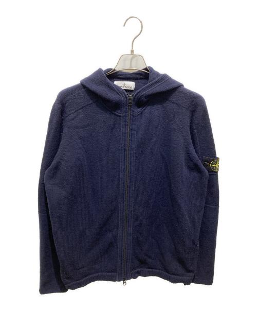STONE ISLAND（ストーンアイランド）STONE ISLAND (ストーンアイランド) ロゴワッペンニットジップパーカー ネイビー サイズ:XLの古着・服飾アイテム