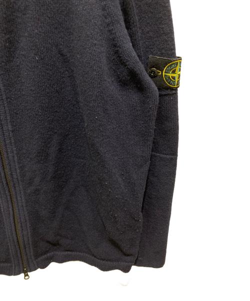 STONE ISLAND（ストーンアイランド）STONE ISLAND (ストーンアイランド) ロゴワッペンニットジップパーカー ネイビー サイズ:XLの古着・服飾アイテム