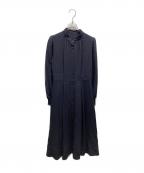 BLUE LABEL CRESTBRIDGEブルーレーベルクレストブリッジ）の古着「チェック切替ワンピース」｜ネイビー