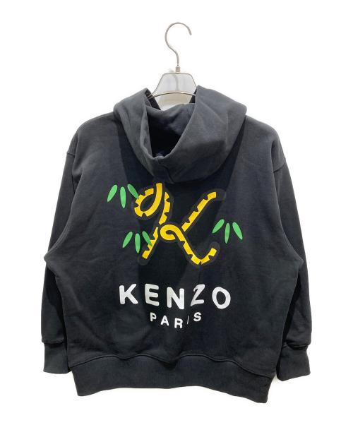 KENZO（ケンゾー）KENZO (ケンゾー) Tiger Tail Oversized Hoodie ブラック サイズ:Mの古着・服飾アイテム