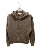 AMI Alexandre Mattiussiアミアレクサンドルマテュッシ）の古着「Zipped De Coeur Hoodie」｜ブラウン