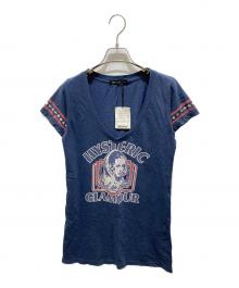 Hysteric Glamour（ヒステリックグラマー）の古着「Vネックカットソー　0121CT03」｜ネイビー