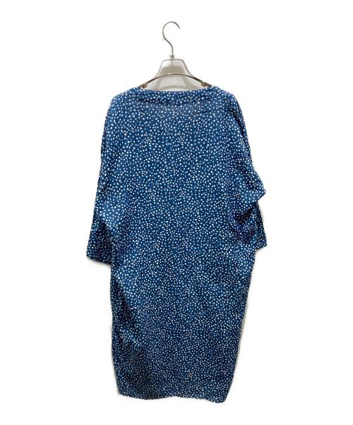 plantation（プランテーション）plantation (プランテーション) インディゴ染めマルチドットワンピース ブルー サイズ:記載無しの為実寸参照の古着・服飾アイテム