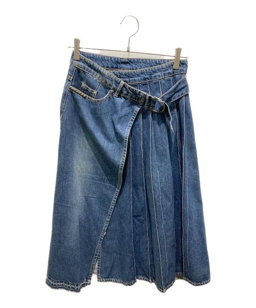 Hysteric Glamour（ヒステリックグラマー）Hysteric Glamour (ヒステリックグラマー) ロングプリーツスカート　01193AK06 ブルー サイズ:Sの古着・服飾アイテム