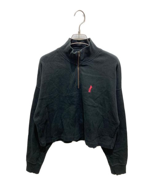Hysteric Glamour（ヒステリックグラマー）Hysteric Glamour (ヒステリックグラマー) ハーフジップスウェット ブラック サイズ:FREEの古着・服飾アイテム