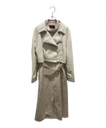 UNITED TOKYO（ユナイテッドトーキョー）の古着「ショートレザー2WAYトレンチ　501240008」｜ベージュ