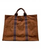 HERMESエルメス）の古着「フールトゥMMトートバッグ」｜ブラウン