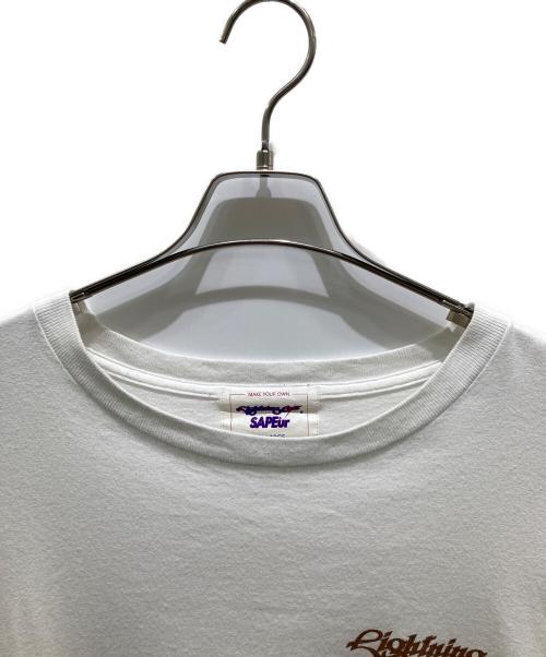 SAPEur（サプール）SAPEur (サプール) rightning bolt 半袖Tシャツ ホワイト サイズ:XXLの古着・服飾アイテム