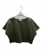 Ameriアメリ）の古着「SHOULDER TUCK TEE　0291351480」｜グリーン