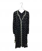 Diagram GRACE CONTINENTALダイアグラム グレースコンチネンタル）の古着「ジャガードチュニックブラウス　3814 7280-0」｜ブラック