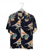 KONA BAY HAWAIIコナベイハワイ）の古着「総柄シャツ」｜ネイビー