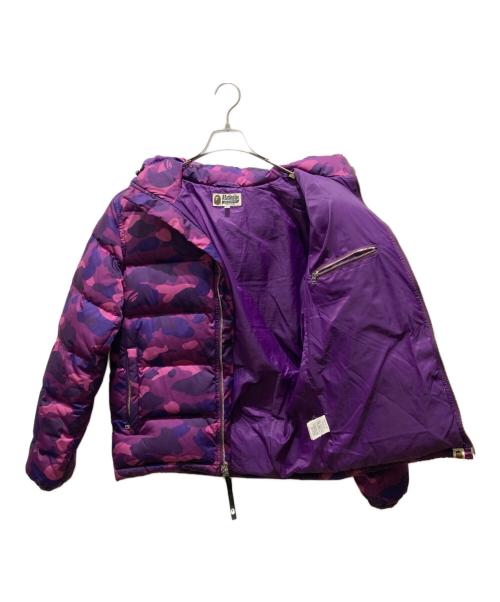A BATHING APE（ア ベイシング エイプ）A BATHING APE (ア ベイシング エイプ) ダウンジャケット パープル サイズ:Mの古着・服飾アイテム