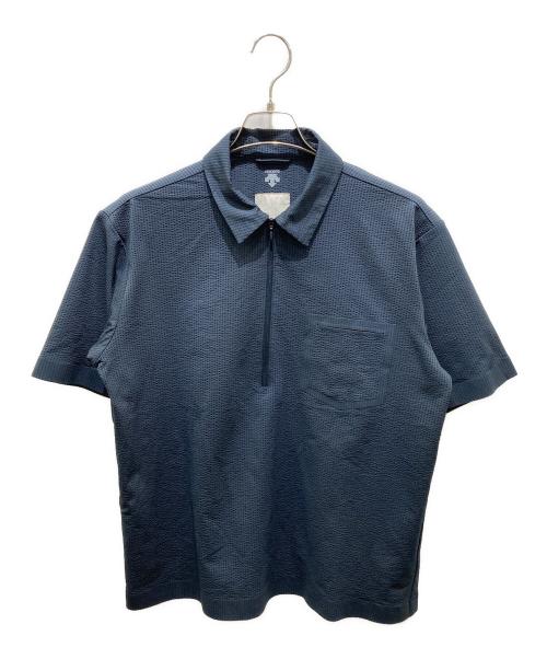 DESCENTE（デサント）DESCENTE (デサント) ハーフジップ半袖シャツ　DLMPJC20 ネイビー サイズ:Mの古着・服飾アイテム