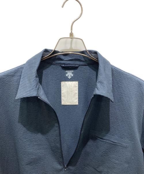 DESCENTE（デサント）DESCENTE (デサント) ハーフジップ半袖シャツ　DLMPJC20 ネイビー サイズ:Mの古着・服飾アイテム