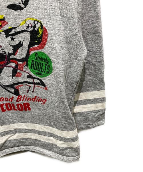 Hysteric Glamour（ヒステリックグラマー）Hysteric Glamour (ヒステリックグラマー) プリントスウェット グレー サイズ:Sの古着・服飾アイテム