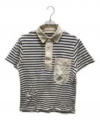 NIGEL CABOURNナイジェルケーボン）の古着「マリンポロシャツ」｜ベージュ×ネイビー