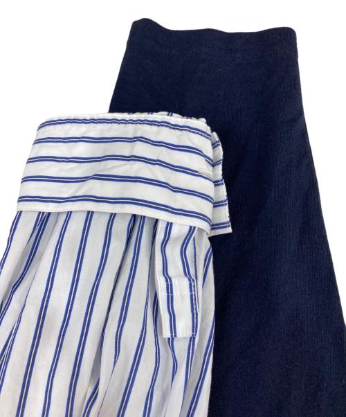 nagonstans（ナゴンスタンス）nagonstans (ナゴンスタンス) 切替カットソー　470GA480-1600 ブルー×ブラック サイズ:Mの古着・服飾アイテム