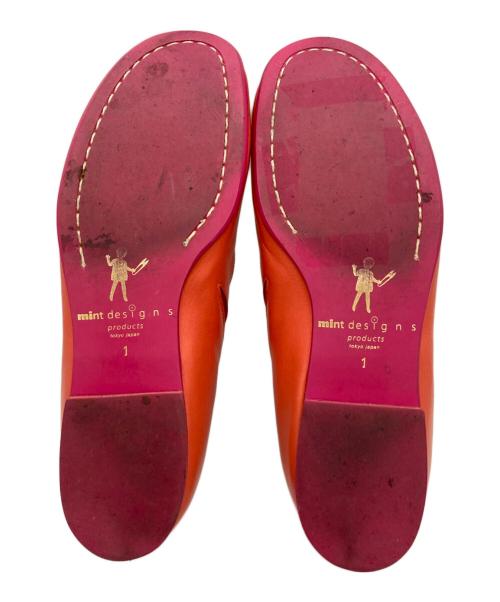 mint designs（ミント デザインズ）mint designs (ミント デザインズ) レザーシューズ オレンジ サイズ:1の古着・服飾アイテム