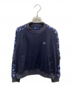 FRED PERRYフレッドペリー）の古着「リバティプリントスウェット」｜ネイビー