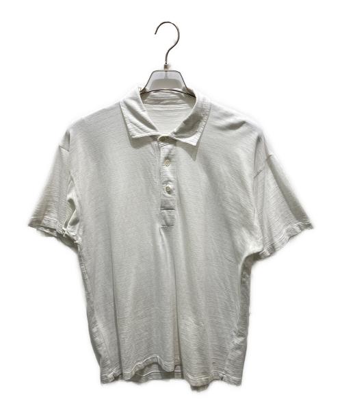 45rpm（45アールピーエム）45rpm (45アールピーエム) ポロシャツ ホワイト サイズ:記載無しの為実寸参照の古着・服飾アイテム