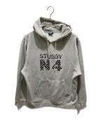 stussyステューシー）の古着「シャネルロゴモノグラムパーカー」｜グレー