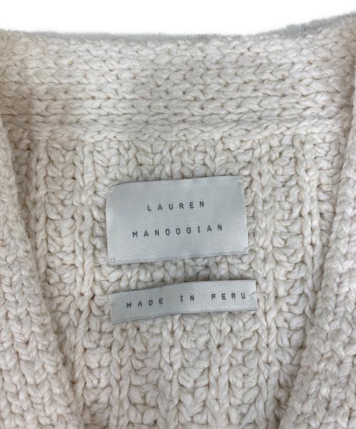 Lauren Manoogian（ローレン マヌージアン）Lauren Manoogian (ローレン マヌージアン) SHAKER カーディガン　23080510001210 ホワイト サイズ:Sの古着・服飾アイテム