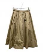 Plageプラージュ）の古着「typewriter cropped スカート　24060922719230」｜ベージュ