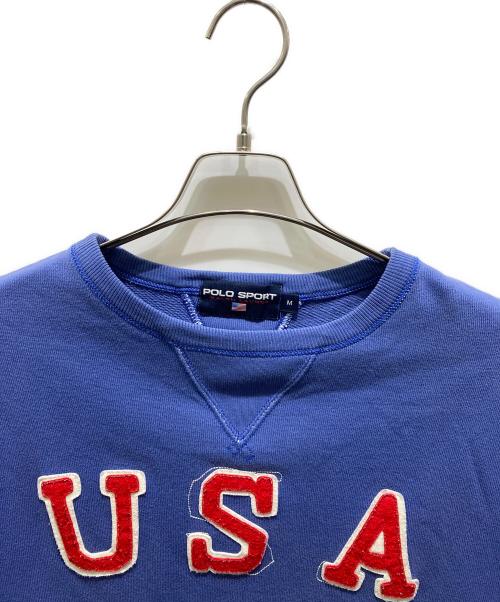 POLO SPORT（ポロスポーツ）POLO SPORT (ポロスポーツ) 半袖スウェット ブルー サイズ:Mの古着・服飾アイテム