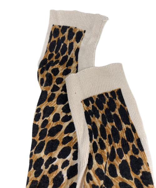 DOLCE & GABBANA（ドルチェ＆ガッバーナ）DOLCE & GABBANA (ドルチェ＆ガッバーナ) レオパードシルクVネックニット イエロー サイズ:36の古着・服飾アイテム