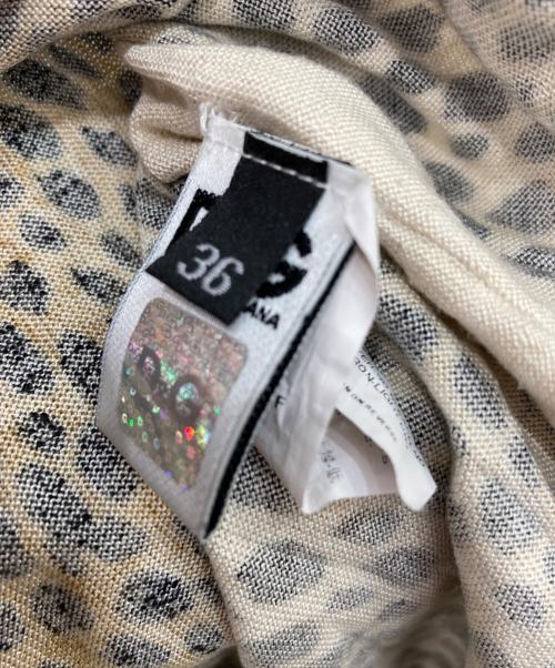 DOLCE & GABBANA（ドルチェ＆ガッバーナ）DOLCE & GABBANA (ドルチェ＆ガッバーナ) レオパードシルクVネックニット イエロー サイズ:36の古着・服飾アイテム