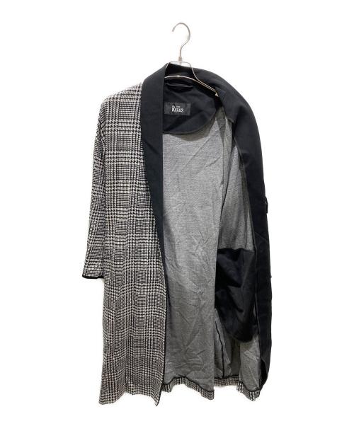 THE RERACS（ザ リラクス）THE RERACS (ザ リラクス) 千鳥格子ベルテッドロングコート ブラック サイズ:Fの古着・服飾アイテム