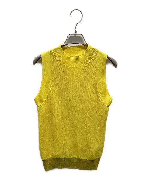 ESTNATION（エストネーション）ESTNATION (エストネーション) バックスリットアメリカンスリーブニット イエロー サイズ:Fの古着・服飾アイテム