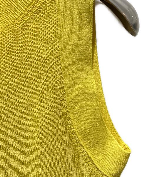 ESTNATION（エストネーション）ESTNATION (エストネーション) バックスリットアメリカンスリーブニット イエロー サイズ:Fの古着・服飾アイテム