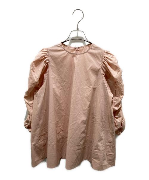 anplegant（アンプレガント）anplegant (アンプレガント) シャーリングブラウス　23107 ピンク サイズ:Fの古着・服飾アイテム