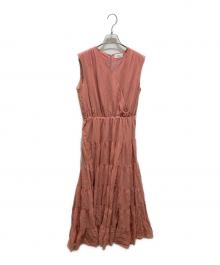 efla（エフラ）の古着「コットンティアードボリュームワンピース　el-001」｜ピンク