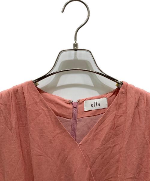 efla（エフラ）efla (エフラ) コットンティアードボリュームワンピース　el-001 ピンク サイズ:Mの古着・服飾アイテム