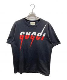 GUCCI（グッチ）の古着「ブレードプリントTシャツ　565806 XJAZY」｜ブラック