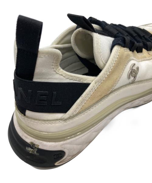 CHANEL（シャネル）CHANEL (シャネル) ココマークファブリックスニーカー　G35618 ホワイト サイズ:41の古着・服飾アイテム