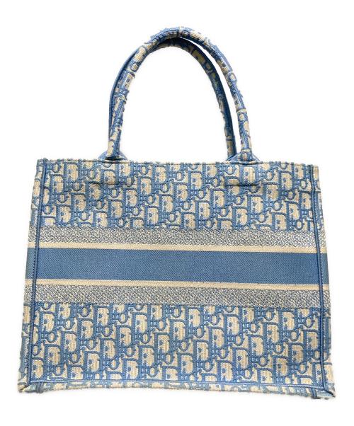 Christian Dior（クリスチャン ディオール）Christian Dior (クリスチャン ディオール) BOOK TOTE BAG MEDIUM　M1296ZRIW　トロッター　50-MA-0281　 21年 ブルーの古着・服飾アイテム