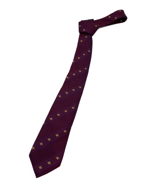 GUCCI（グッチ）GUCCI (グッチ) 総柄シルクネクタイ レッド サイズ:記載無しの為実寸参照の古着・服飾アイテム