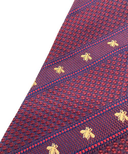 GUCCI（グッチ）GUCCI (グッチ) 総柄シルクネクタイ レッド サイズ:記載無しの為実寸参照の古着・服飾アイテム