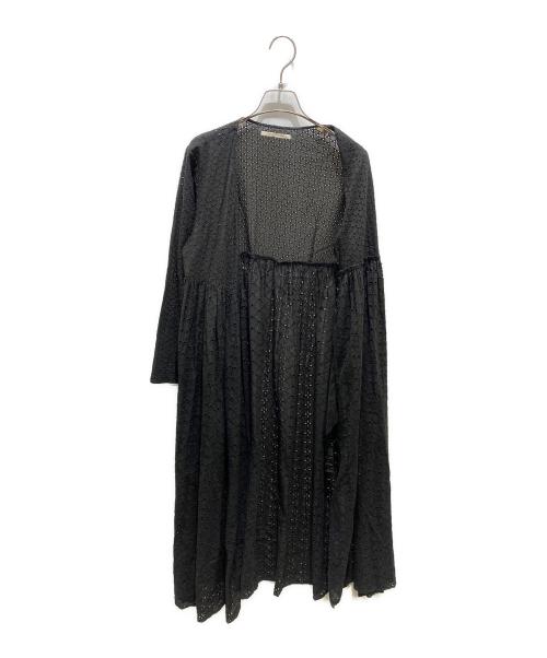 ne quittez pas（ヌキテパ）ne quittez pas (ヌキテパ) へムラミックスカシュクールガウン ブラック サイズ:記載無しの為実寸参照の古着・服飾アイテム