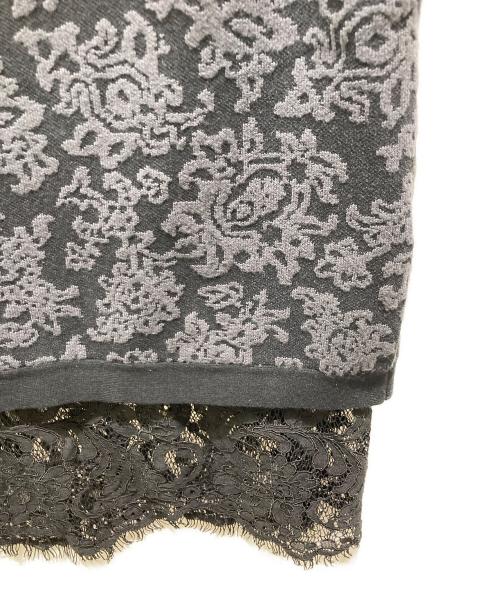 Ameri（アメリ）Ameri (アメリ) LACE COMBINE JACQUARD KNIT ブラック サイズ:Fの古着・服飾アイテム